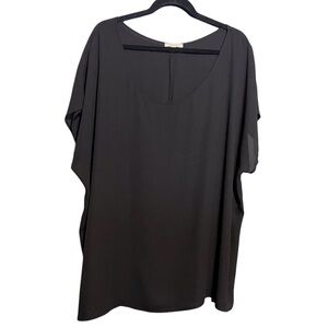Pleione Black Draped‎ Blouse